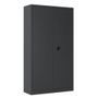 Armoire de bureau 2 portes battantes anthracite Pazio L 90 x H 180 x P 43 cm