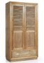 Armoire de chambre en bois massif naturel MAZARI