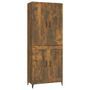 Armoire de rangement chêne fumé 2 blocs 70x34x180 cm