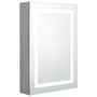 Armoire de salle de bain à miroir LED Gris béton 50x13x70 cm 2