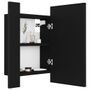 Armoire de salle de bain à miroir LED noir MAKA 40 x 12 x 45 cm