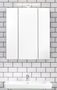 Armoire de toilette 3 portes mélaminé gris mat avec miroir Micko