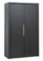 Armoire enfant 2 portes bois anthracite Milo