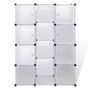 Armoire modulaire 9 compartiments Blanc 37 x 115 x 150 cm