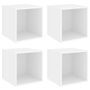 Armoires murales 4 pcs Blanc 37x37x37 cm