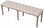 Banc capitonné in beige et pieds bois massif clair Makin 150 cm