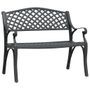 Banc de jardin 102 cm Aluminium coulé Noir