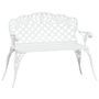 Banc de jardin 108 cm Aluminium coulé Blanc