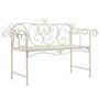 Banc de jardin métal antique blanc Break 132 cm