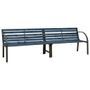 Banc double de jardin 241 cm Bois de pin chinois Gris