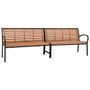 Banc double de jardin 251 cm Acier et WPC