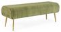 Banc en bois MDF et polyester vert olive Solene L 129 cm