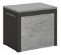 Banc extensible bois gris ciment et métal gris foncé 55 à 305 cm Amoza