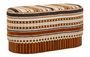 Banc ovale multicolore en tissu à motifs ethniques Madi