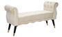 Banc Paris crème velours doré design glamour