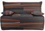 Banquette lit accordéon 2 places 140x190 cm design gris orange Optale