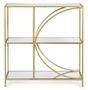Bibliothèque acier doré 3 niveaux LEBO L 81 cm
