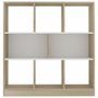 Bibliothèque Blanc et chêne sonoma 97,5x29,5x100 cm