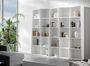 Bibliothèque bois blanc déstructurée Brika 227 cm