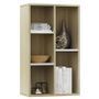Bibliothèque bois blanc et naturel Athena 45 cm