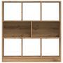 Bibliothèque chêne artisanal 97,5x29,5x100 cm bois d'ingénierie