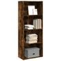 Bibliothèque chêne fumé 60x30x152 cm bois d'ingénierie