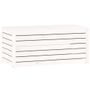 Boîte de jardin blanc 101x50,5x46,5 cm bois massif de pin