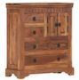 Buffet 2 portes 4 tiroirs acacia massif foncé Sokina