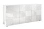 Buffet 3 portes bois laqué blanc brillant Zebre L 180 cm