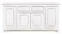 Buffet 4 portes 2 tiroirs KOLITA 180 cm – Bois massif blanc patiné