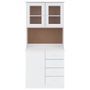 Buffet ALTA blanc 77x35x165 cm bois massif de pin
