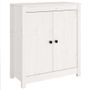 Buffet Blanc 70x35x80 cm Bois massif de pin