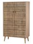 Buffet haut 2 portes en bois clair Kiza 728