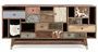 Buffet vintage Doki 160 cm - 2 portes et 11 tiroirs colorés en métal et bois