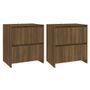 Buffets 2 pcs Chêne marron 70x41x75 cm