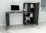 Bureau avec armoire et étagères anthracite Klasiko 120