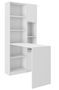 Bureau avec étagères et armoire de rangement blanc Polaz 125 cm