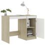 Bureau Blanc et chêne sonoma 100x50x76 cm