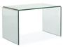 Bureau design verre transparent Angela 120 cm