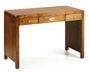Bureau en bois massif de Mindy marron 3 tiroirs SOKY