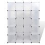 Cabinet modulable avec 14 compartiments blanc 37x146x180,5 cm