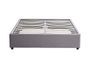 Cadre de lit avec coffre tissu gris clair Lola 160x200 cm