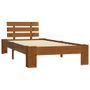 Lit Marron miel Bois de pin massif 100 x 200 cm 2