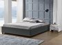Cadre lit coffre simili cuir gris Break 140x190 cm