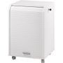 Caisson de bureau à rideau ORGA 70 cm blanc – Meuble mobile avec 2 tiroirs et rangement dossiers suspendus