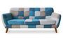 Canapé 3 places patchwork tissu multicolore Ambee