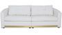 Canapé 3 places simili cuir blanc Vaniat 230 cm