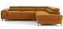 Canapé angle droit convertible avec appuis-tête réglables velours marron clair Lozan 275 cm