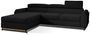 Canapé angle gauche convertible tissu noir avec appuis-tête réglables Mazerali 300 cm