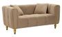 Canapé beige velours matelassé design élégant Alma